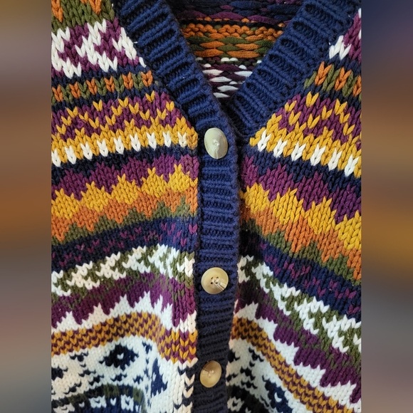 Elite Petite Cardigan Sweater Sz S Fall Shoulder Pads - Picture 4 of 7